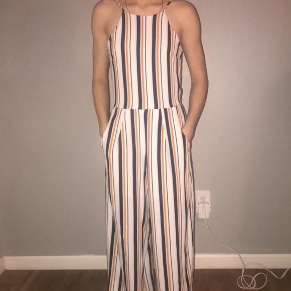 MmMmMm  Striped Wide Legs Jumpsuit - Picture 5 of 7